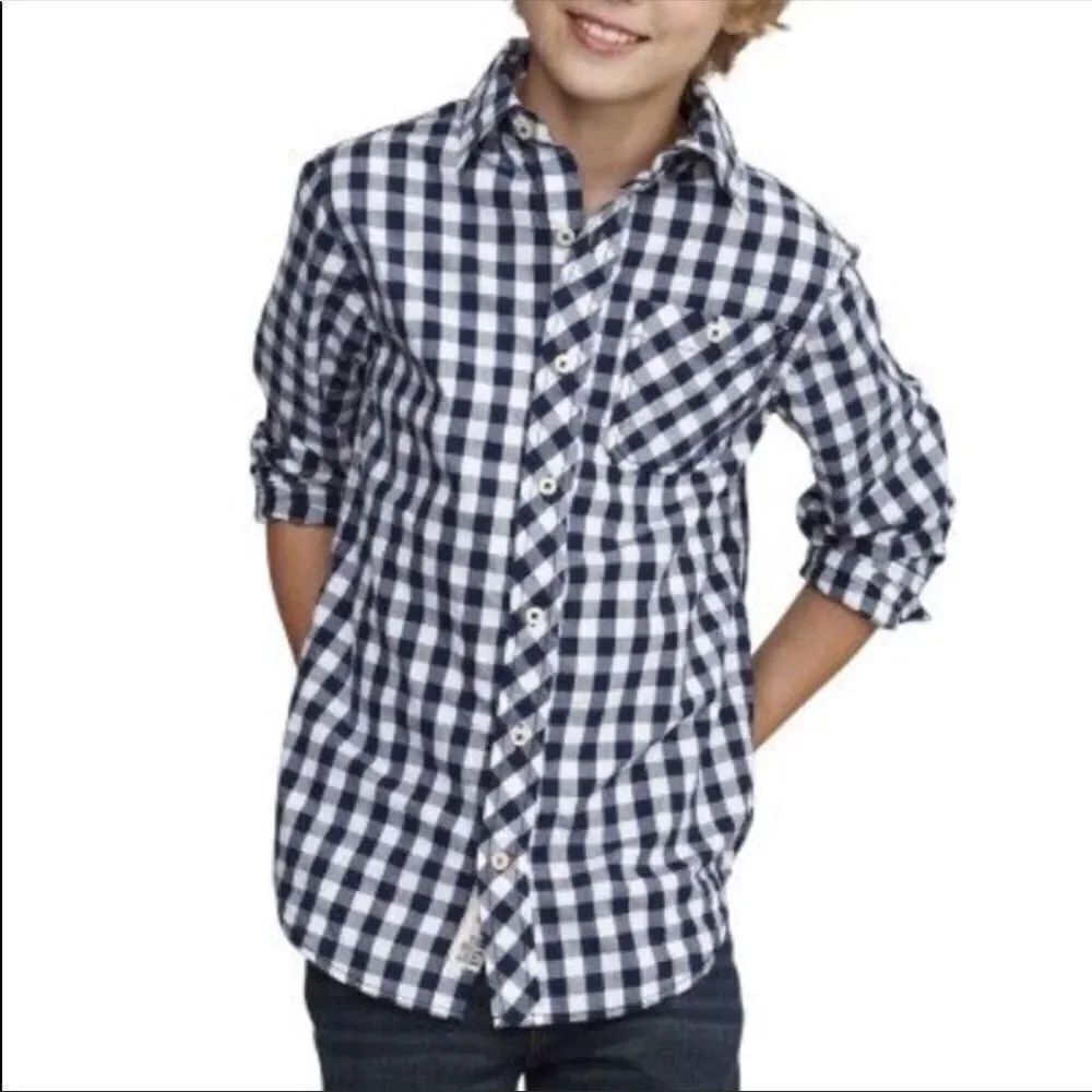 ✨HP✨Free Planet Fennel Checkered Button Down Shirt ✨